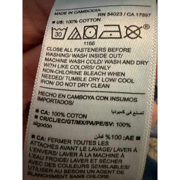 Old Navy Kids Girls Blue Denim Cargo High Rise Baggy Wide Leg Pants Size 6 - Picture 8 of 11